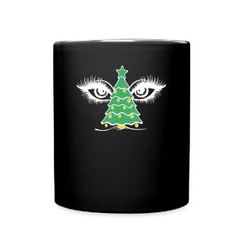 Ugly Christmas Ugly Christmas Tree Eyes - Mug uni - noir - Devant
