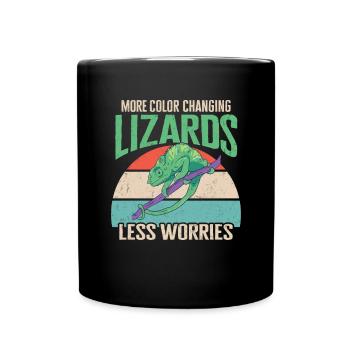 Herpétologiste des reptiles lézards caméléons - Mug uni - noir - Devant