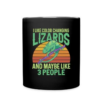 Herpétologiste des reptiles lézards caméléons - Mug uni - noir - Devant