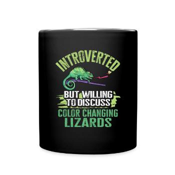 Herpétologiste des reptiles lézards caméléons - Mug uni - noir - Devant