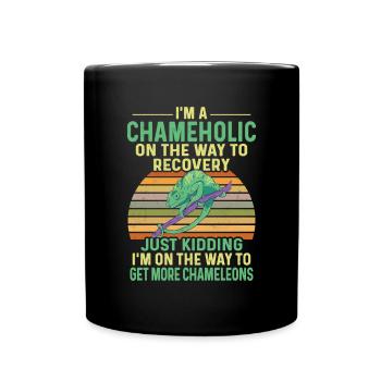 Herpétologiste des reptiles lézards caméléons - Mug uni - noir - Devant