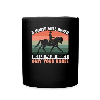 Design équestre et équestre pour les amoureux des chevaux - Mug uni - noir - Devant