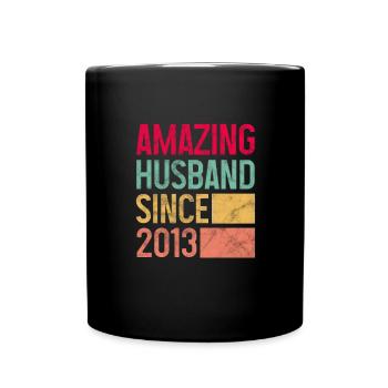 Husband since 2013 - Full Colour Mug - black - Front