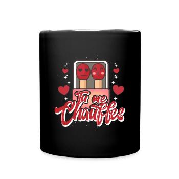 Tu me chauffes Idee Amour Pour St - Mug uni - noir - Devant