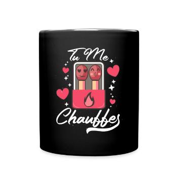 You warm me Idee Love couple - Full Colour Mug - black - Front