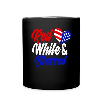 Amérique États-Unis Américain Américain - Mug uni - noir - Devant