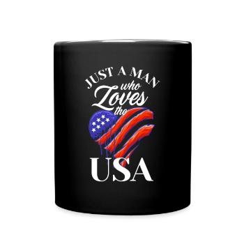 America USA American American - Full Colour Mug - black - Front