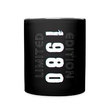 Limited Edition Year of Birth 1980 Gift Men - Full Colour Mug - black - Front