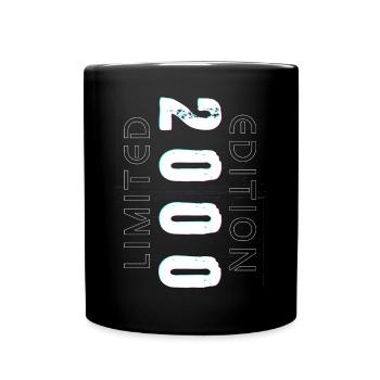 Limited Edition Geburtsjahr 2000 Geschenk Männer - Tasse einfarbig - Schwarz - Vorne