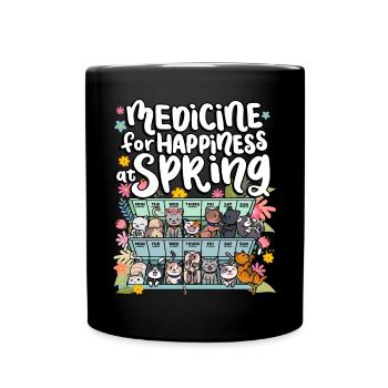 Médicament pour le bonheur dans les jours de printemps pour - Mug uni - noir - Devant