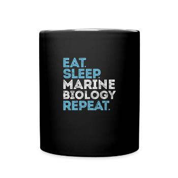 Meeresbiologie Meer Meeresbiologe Biolgie Geschenk - Tasse einfarbig - Schwarz - Vorne