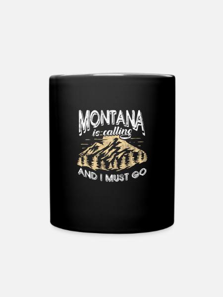 Montana Amérique USA Helena Mountains Cadeau - Mug uni - noir