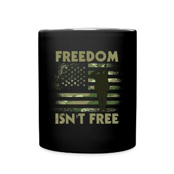 La liberté n’est pas un soldat vétéran de l’Armée libre - Mug uni - noir - Devant