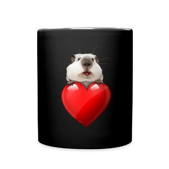 Un cœur pour les cobayes californiens - Mug uni - noir - Devant