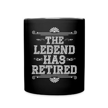 The legend has retired - Full Colour Mug - black - Front
