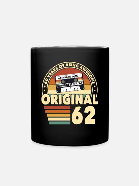 60. Geburtstag Jahrgang 1962 Original 1962 - Tasse einfarbig - Schwarz