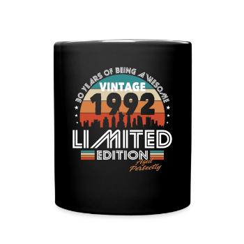 30ème anniversaire millésime 1992 Vieilli parfaitement - Mug uni - noir - Devant