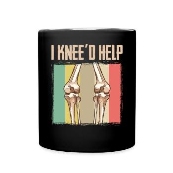 Chirurgie du genou et du genou Articulation du genou I Le genou aiderait à la réadaptation - Mug uni - noir - Devant