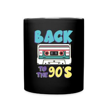 Retour aux années 90 Musique cassette - Mug uni - noir - Devant