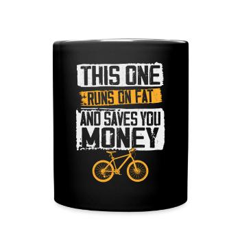 Enduro MTB Mountain Bike Riding - Tasse einfarbig - Schwarz - Vorne