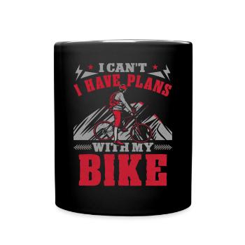 Enduro VTT VTT Équitation - Mug uni - noir - Devant