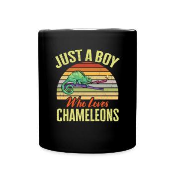 Herpétologiste des reptiles lézards caméléons - Mug uni - noir - Devant