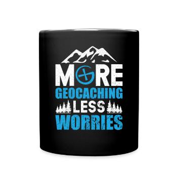Geocaching Geocacher Cadeau - Mug uni - noir - Devant
