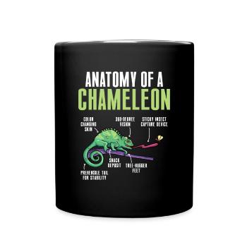 Caméléon, Lézard, Reptile, Herpétologiste - Mug uni - noir - Devant
