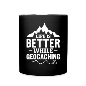 Geocaching Geocacher Cadeau - Mug uni - noir - Devant