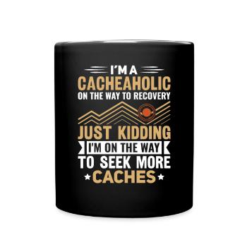 Geocaching Geocacher Cadeau - Mug uni - noir - Devant