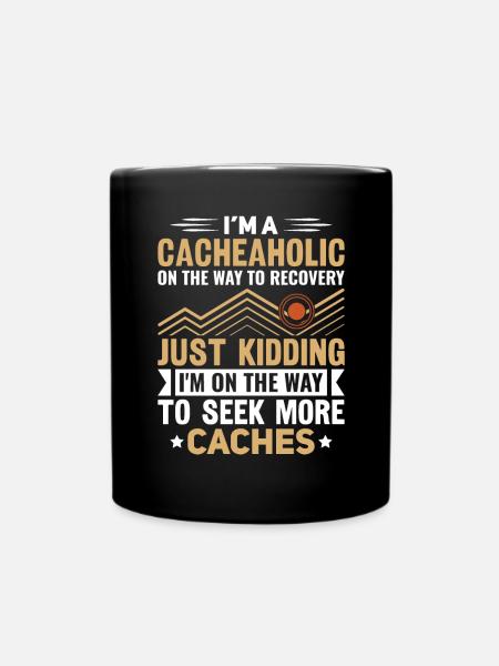Geocaching Geocacher Geschenk - Tasse einfarbig - Schwarz