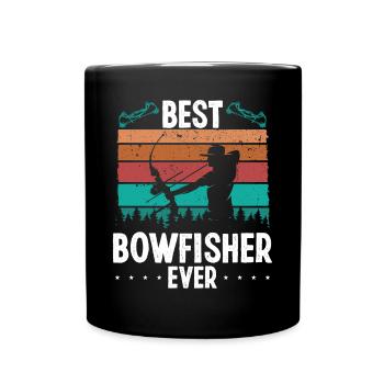 Bowfishing Airboat Best Bowfisher ever Bow Hunter - Full Colour Mug - black - Front