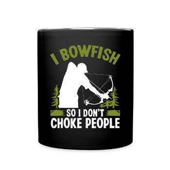 Bowfishing Archer Bow Hunter Fisherman Bowfisher - Tasse einfarbig - Schwarz - Vorne