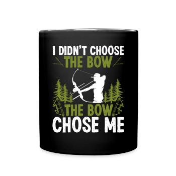 Bowfishing The Bowe Chose Me Fisherman Bowfisher - Full Colour Mug - black - Front