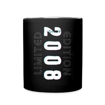 Limited Edition Year of Birth 2008 Gift Men - Full Colour Mug - black - Front