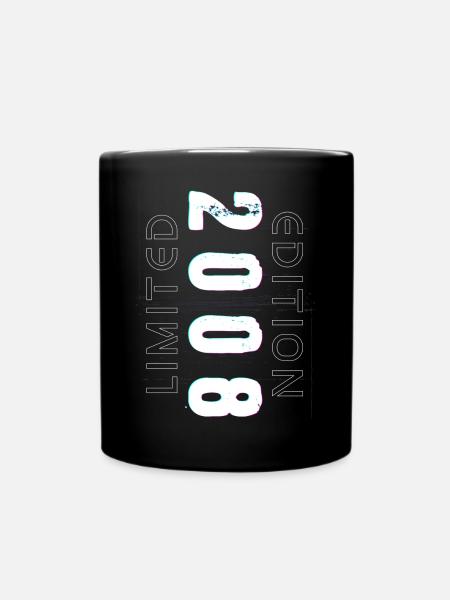 Limited Edition Geburtsjahr 2008 Geschenk Männer - Tasse einfarbig - Schwarz