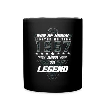 Man of Honor Year of Birth 1967 Camouflage Gift - Full Colour Mug - black - Front