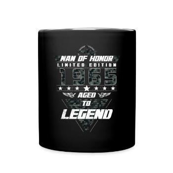 Man of Honor Year of Birth 1965 Camouflage Gift - Full Colour Mug - black - Front