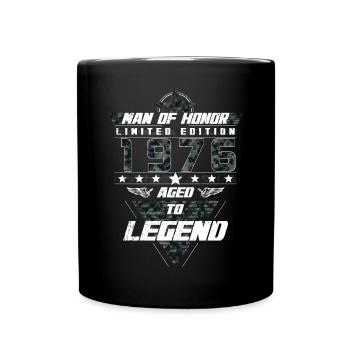 Man of Honor Year of Birth 1976 Camouflage Gift - Full Colour Mug - black - Front