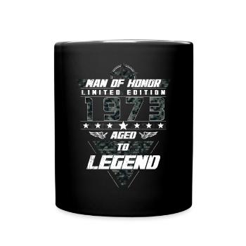 Man of Honor Year of Birth 1973 Camouflage Gift - Full Colour Mug - black - Front