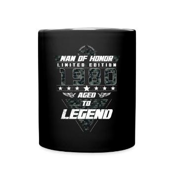 Man of Honor Year of Birth 1980 Camouflage Gift - Full Colour Mug - black - Front