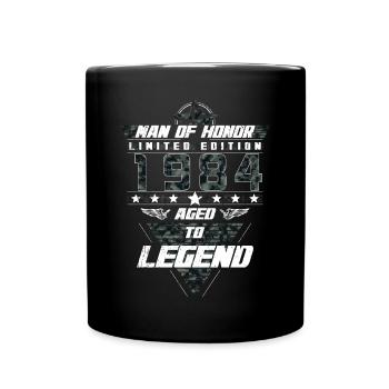 Man of Honor Year of Birth 1984 Camouflage Gift - Full Colour Mug - black - Front