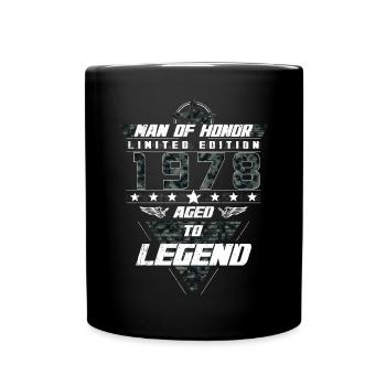 Man of Honor Year of Birth 1978 Camouflage Gift - Full Colour Mug - black - Front