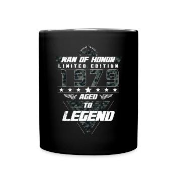 Man of Honor Year of Birth 1979 Camouflage Gift - Full Colour Mug - black - Front