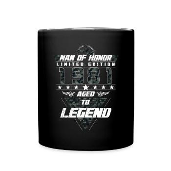 Man of Honor Year of Birth 1981 Camouflage Gift - Full Colour Mug - black - Front