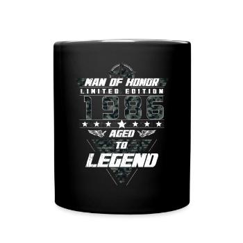 Man of Honor Year of Birth 1986 Camouflage Gift - Full Colour Mug - black - Front