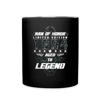 Man of Honor Year of Birth 1994 Camouflage Gift - Full Colour Mug - black - Front