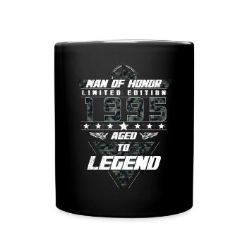 Man of Honor Geburtsjahr 1995 Camouflage Geschenk - Tasse einfarbig - Schwarz - Vorne