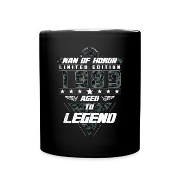 Man of Honor Geburtsjahr 1989 Camouflage Geschenk - Tasse einfarbig - Schwarz - Vorne