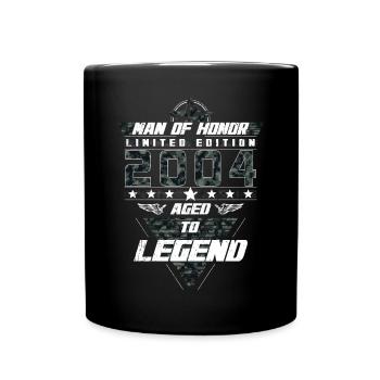 Man of Honor Year of Birth 2004 Camouflage Gift - Full Colour Mug - black - Front